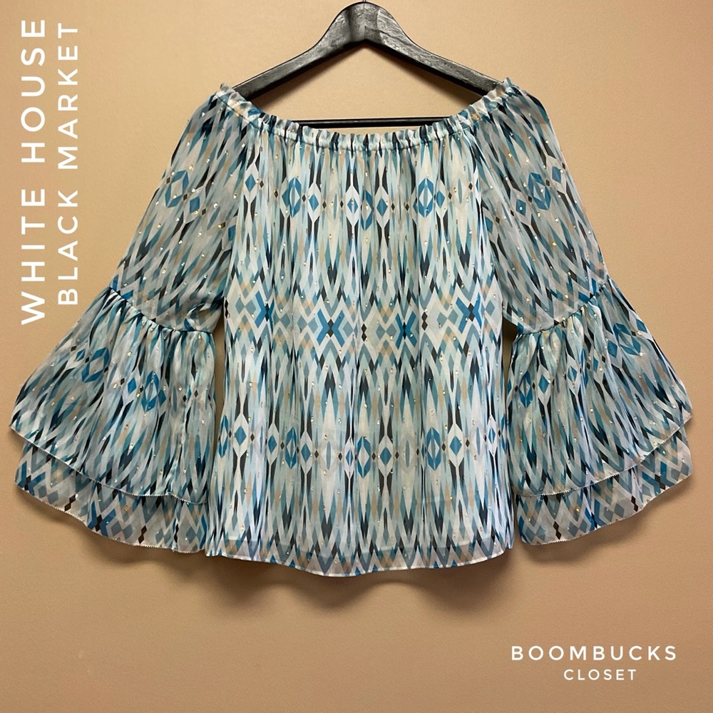 White House Black Market PRINTED OFF-THE-SHOULDER - Picture 13 of 15